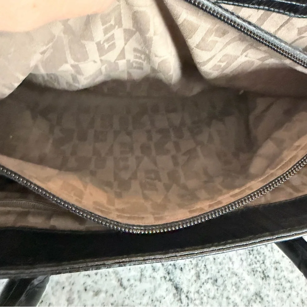 Furla black crocodile